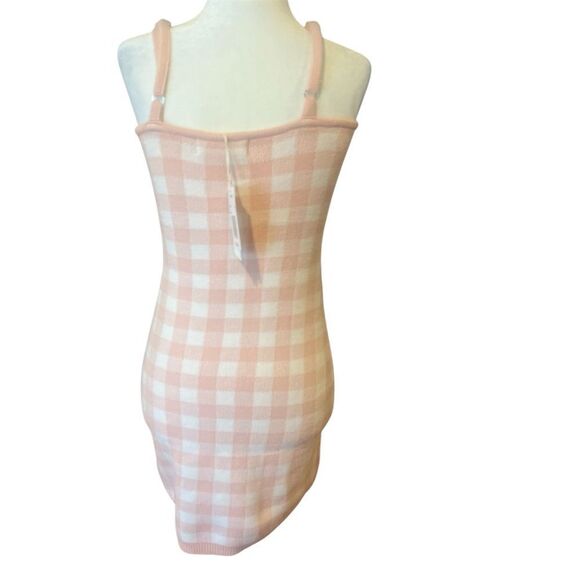 NWT L*Space women's Francie sweater dress size large‎ pink gingham - Picture 10 of 15
